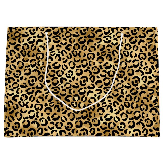 Svart och guld leopardtryck Gepard Djurtryck (Framsidan)
