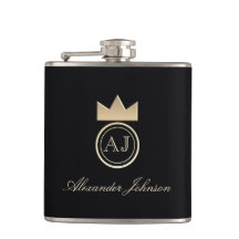 Svart och guld Lyx Enkel Elegant Monogram