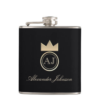 Svart och guld Lyx Enkel Elegant Monogram Fickplunta