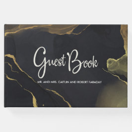Svart och Guld Marble Gästböcker