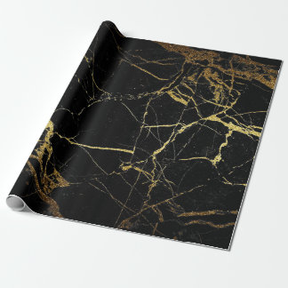 Svart och Guld Marble Presentpapper