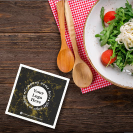 Svart och guld marmor pappersservett