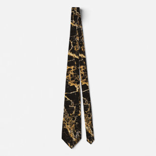 Svart och guld- marmor, slips