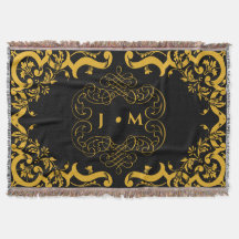 Svart och Guld med initialer
