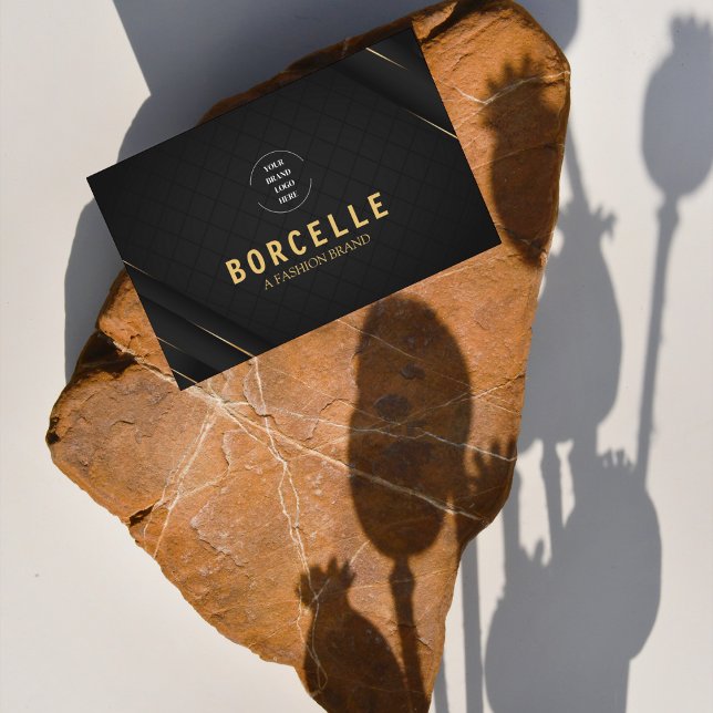 Svart och Guld Modern Elegant Visitkort (Skapare uppladdad)