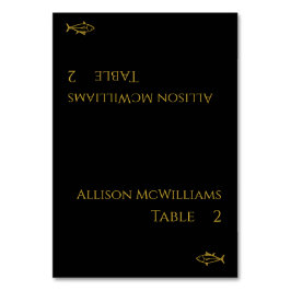 Svart och Guld-Modern-Fikon- Bordsnummer