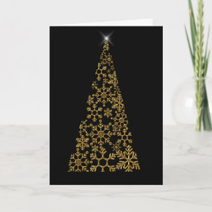 Svart och guld Modern jul Kort