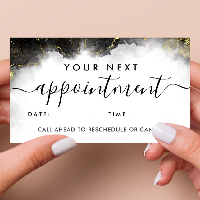 Svart och Guld, modern konst i flytande vattenfärg Tidsbeställning Kort (Skapare uppladdad)