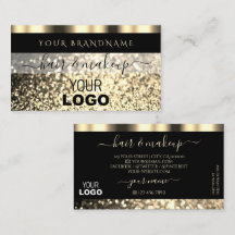 Svart och Guld-mousserande Glitter med Logotyp