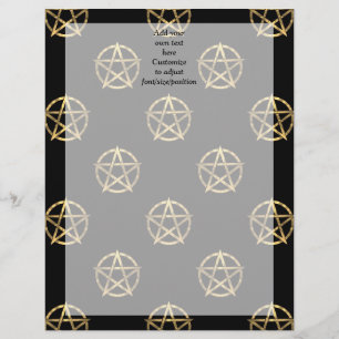 Svart och guld pentagram
