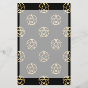 Svart och guld pentagram