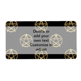 Svart och guld pentagram fraktsedel