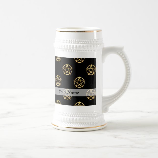 Svart och guld pentagram sejdel (Höger)