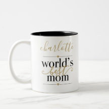 Svart och Guld Personlig Worlds Bästa Mamma