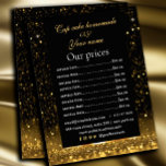 Svart och Guld Pris List Service Sparkly Flygblad<br><div class="desc">Med vår elegant och eleganta faux glitter-flygblad,  anpassa dig med din affärslista namn,  tagline och pris.</div>