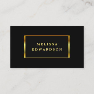 Svart och guld- professionell för modern stilfull visitkort