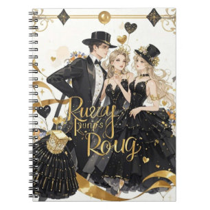 Svart och guld, Rik lyx, Moulin rouge stil Anteckningsbok