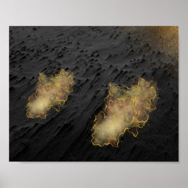 Svart och Guld Sand Tropical Printable Art Poster