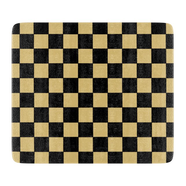 svart och guld schackbräde  (Framsidan)