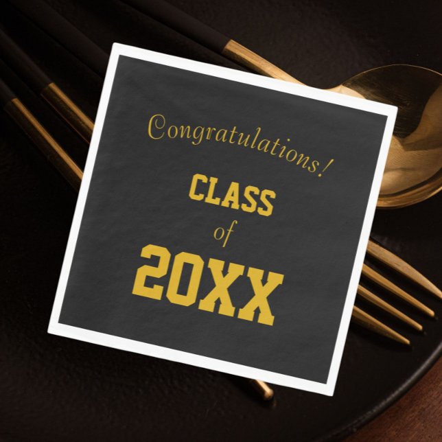 Svart- och Guld-skolan Färg Studenten Pappersservett (In Situ)