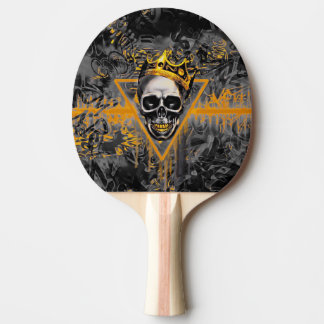 Svart och Guld Skull Kung Graffiti Pingisracket