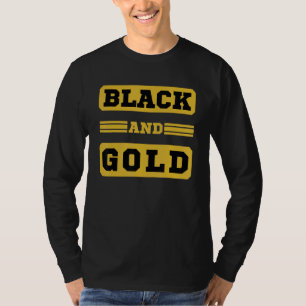Svart och Guld-speldagsgrupp för högskolefoto T Shirt