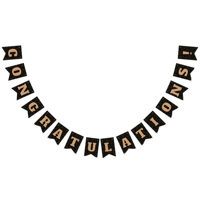 Svart och Guld Stars Studenten banderoll Vimplar (Alla)