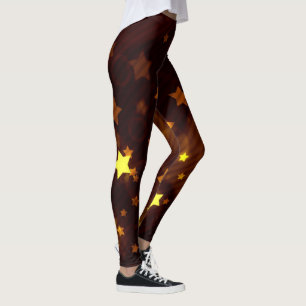 Svart och guld- stjärnor för glitter och för gl leggings