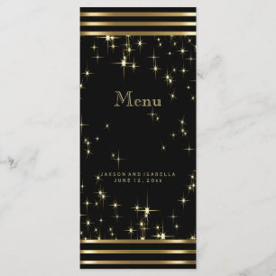 Svart och Guld-stjärnor med Pub Meny