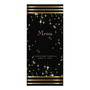 Svart och Guld-stjärnor med Pub - meny