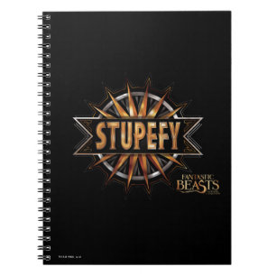 Svart och Guld Stupefy Spell Graphic Anteckningsbok Med Spiral