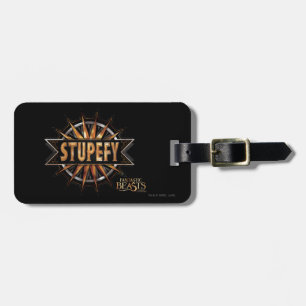 Svart och Guld Stupefy Spell Graphic Bagagebricka