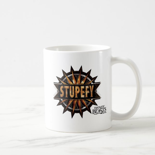 Svart och Guld Stupefy Spell Graphic Kaffemugg (Höger)