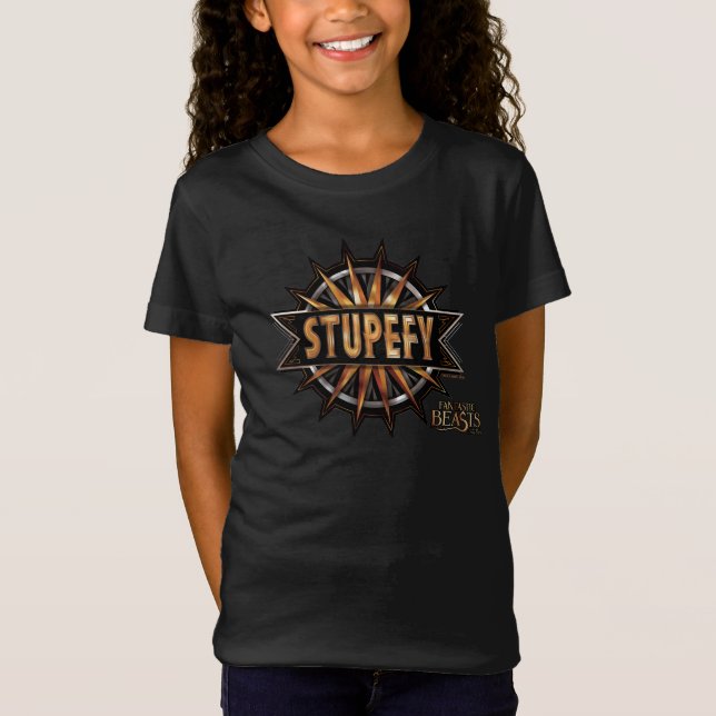 Svart och Guld Stupefy Spell Graphic Tee (Framsida)