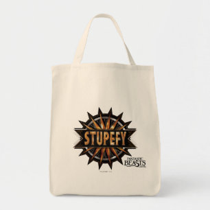 Svart och Guld Stupefy Spell Graphic Tygkasse