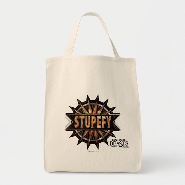 Svart och Guld Stupefy Spell Graphic Tygkasse (Framsidan)