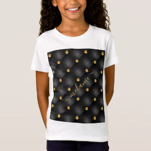 Svart och Guld T-Shirt med eget namn