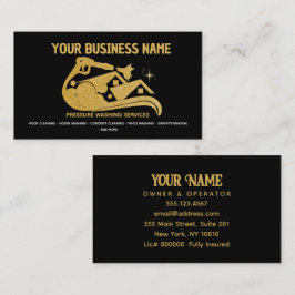 Svart och Guld-tryck Tvättande strömbrytare Tvätta Visitkort