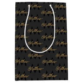 Svart och Guld-typografi Lägg till Namn & Monogram