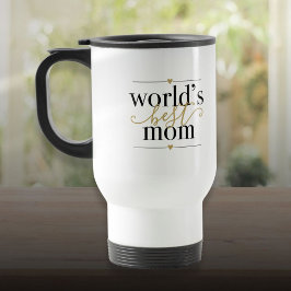 Svart och Guld Världens Bästa Mamma Elegant Resemugg