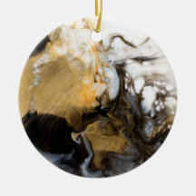 Svart och Guld Vätskematerial Art