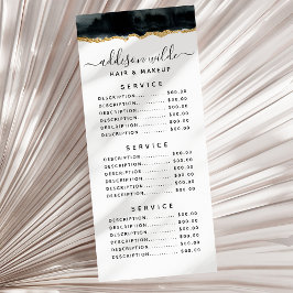 Svart och Guld-vattenfärgskort Reklamkort