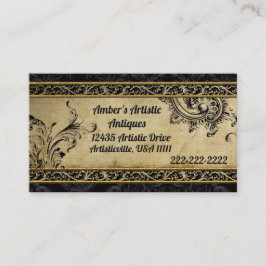 Svart och guld- vintageelegantvisitkortar visitkort