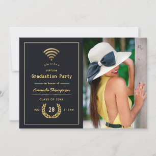 Svart och Guld Virtuella foto Studenten Meddelande