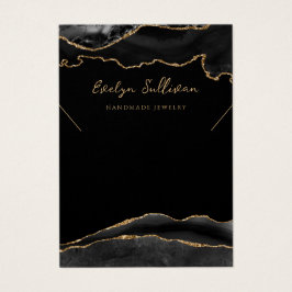 Svart och guld-visning för halsband visitkort