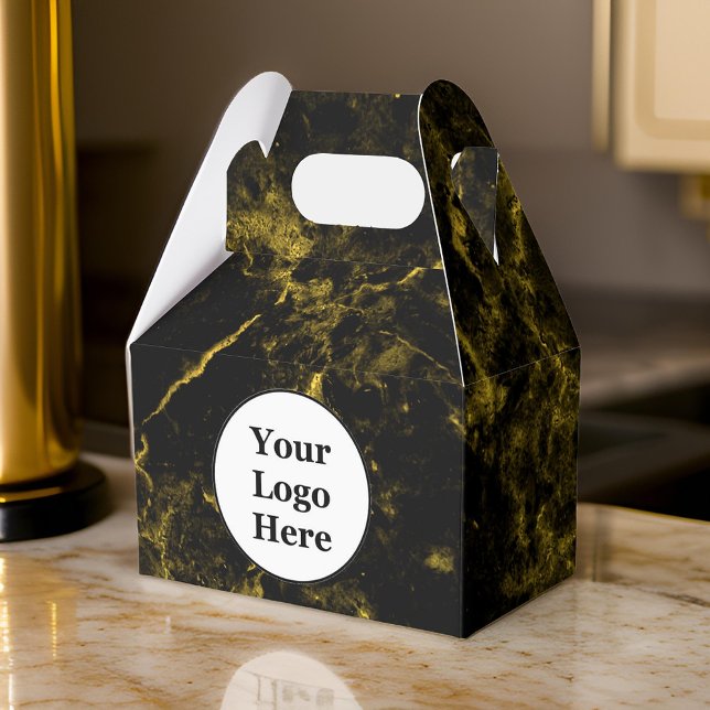 Svart och guldmarmor presentaskar (Skapare uppladdad)