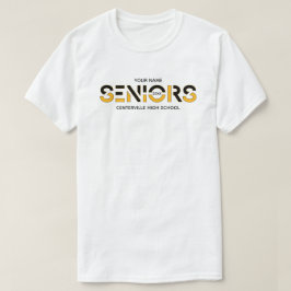 Svart och Gult 2-Färg-sensorer Skickat Brev T Shirt
