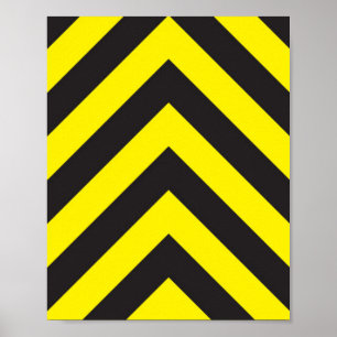 Svart och Gult - bakgrunden till skorstenen Poster