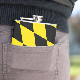 Svart och Gult Bavaria Diamond Flagga Mönster Fickplunta