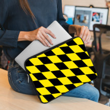 Svart och Gult Bavaria Diamond Flagga Mönster